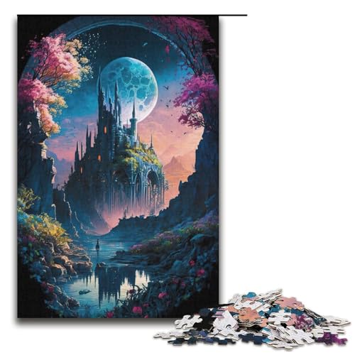 Puzzle für Erwachsene, 1000 Teile, Schloss, schwierig, Weihnachtspuzzle, Geschenke, 38 x 26 cm Puzzle für Erwachsene, 1000 Teile, Schloss, schwierig, Weihnachtspuzzle, Geschenke, 38 x 26 cm von WGLINGX