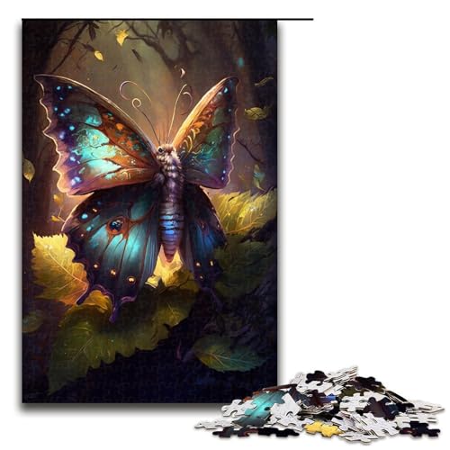 Puzzle für Erwachsene, 1000 Teile, Schmetterlings-Familienaktivitätspuzzle, Staycation-Zeitvertreib für Teenager ab 14 Jahren, 50 x 75 cm von WGLINGX