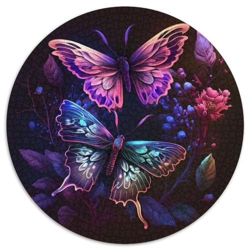 Puzzle für Erwachsene, 1000 Teile, Schmetterlingskunst, Kartonpuzzle für Jugendliche ab 14 Jahren, Heimdekoration, 1000 Teile (67,5x67,5cm) von WGLINGX