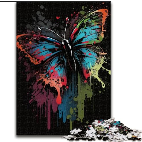 Puzzle für Erwachsene, 1000 Teile, Schmetterlingsmalerei, schwierige Puzzles für Erwachsene für Jugendliche, Lernspiele, Geschenke (Größe 26x38cm) von WGLINGX