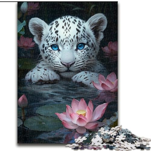 Puzzle für Erwachsene, 1000 Teile, Schneeleopardenbaby, Puzzle 1000 Teile, Familienaktivitätsspiel für Teenager, DIY-Heimdekoration, Denksportaufgabe, Geschenk (Größe 50x75cm) von WGLINGX