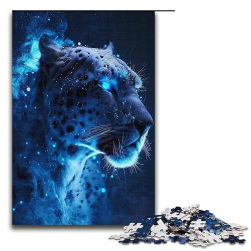 Puzzle für Erwachsene, 1000 Teile, Schneetiger-Puzzle für Erwachsene, Kartonpuzzle, anspruchsvolles Spiel, 14,96 x 10,24 Zoll von WGLINGX