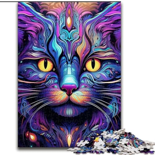 Puzzle für Erwachsene, 1000 Teile, Schwarze Katze, 1000 Teile, anspruchsvolles Denkspiel für Teenager und Familien (Größe 26x38cm) von WGLINGX