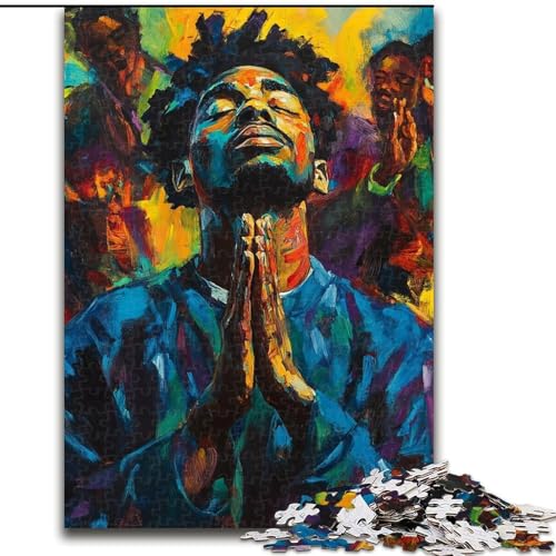 Puzzle für Erwachsene, 1000 Teile, Schwarzer Mann, Puzzle, 1000 Teile, Familienaktivitätsspiel für Teenager, DIY-Heimdekoration, Denksportaufgabe, Geschenk (Größe 26x38cm) von WGLINGX