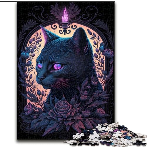 Puzzle für Erwachsene, 1000 Teile, Schwarzlichtkatze, Papppuzzle, Geburtstage, Weihnachten, Halloween, Thanksgiving, Ostern, Größe 26x38cm Puzzle für Erwachsene, 1000 Teile, Schwarzlichtkatze, Papppuzzle, Geburtstage, Weihnachten, Halloween, Thanksgiving, Ostern, Größe 26x38cm von WGLINGX