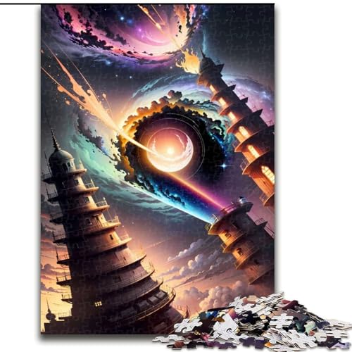 Puzzle für Erwachsene, 1000 Teile, Schwarzlochturm, Weltraum, Holzpuzzle, Geburtstage, Weihnachten, Halloween, Thanksgiving, Ostern, Größe 50x75cm Puzzle für Erwachsene, 1000 Teile, Schwarzlochturm, Weltraum, Holzpuzzle, Geburtstage, Weihnachten, Halloween, Thanksgiving, Ostern, Größe 50x75cm von WGLINGX