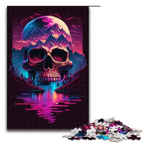 Puzzle für Erwachsene, 1000 Teile, Skelett-Puzzle für Erwachsene, Holzpuzzle, Familienspiel (Größe 50 x 75 cm) von WGLINGX