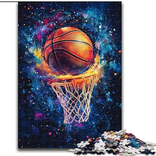 Puzzle für Erwachsene, 1000 Teile, Slam Dunk Basketball, anspruchsvolle Puzzles, Spaß für die ganze Familie, Basteln, perfekt für Geburtstage, Feiertage (Größe 26x38cm) von WGLINGX