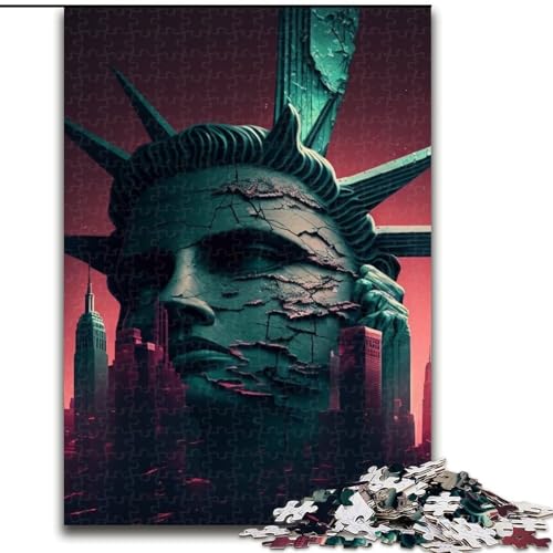 Puzzle für Erwachsene, 1000 Teile, Statue Synthwave, Unmögliches Puzzle für Erwachsene, Kinder ab 14 Jahren (Größe 50x75cm) von WGLINGX