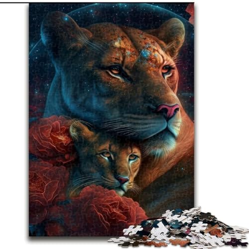 Puzzle für Erwachsene, 1000 Teile, Sternenbeobachtung, Löwenliebe, Holzpuzzle, perfekt für Familienspaß an Geburtstagen, Weihnachten, Größe 26x38cm Puzzle für Erwachsene, 1000 Teile, Sternenbeobachtung, Löwenliebe, Holzpuzzle, perfekt für Familienspaß an Geburtstagen, Weihnachten, Größe 26x38cm von WGLINGX
