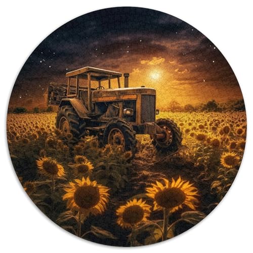 Puzzle für Erwachsene, 1000 Teile, Sternenhimmel, Sonnenblumen-Puzzle aus Pappe mit interaktivem Familienspiel, Kinder ab 14 Jahren (67,5 x 67,5 cm) von WGLINGX