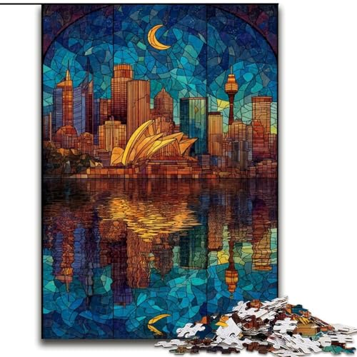 Puzzle für Erwachsene, 1000 Teile, Sternenhimmel-Boot, Puzzle 1000 Teile, Familienaktivitätsspiel für Teenager, DIY-Heimdekoration, Denksportaufgabe, Geschenk (Größe 50x75cm) von WGLINGX