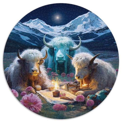Puzzle für Erwachsene, 1000 Teile, Sternenhimmel-Yak-Papppuzzle mit interaktivem Familienspiel, Kinder ab 14 Jahren (67,5 x 67,5 cm) von WGLINGX