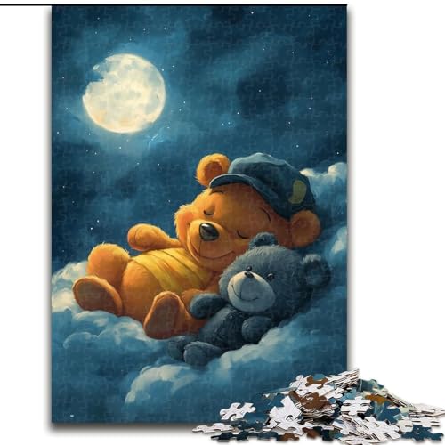 Puzzle für Erwachsene, 1000 Teile, Teddybär, 1000 Teile, Puzzle für Erwachsene, Lernspiel, Herausforderungsspielzeug (Größe 50x75cm) von WGLINGX