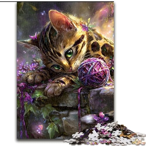 Puzzle für Erwachsene, 1000 Teile, Teufelskätzchen, Puzzle, 1000 Teile, Heimdekorationsgeschenk, Denkspiel (Größe 26x38cm) von WGLINGX