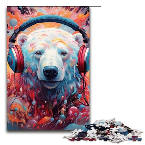 Puzzle für Erwachsene, 1000 Teile, Tier-Eisbär-Puzzle für Erwachsene, anspruchsvolles Spiel, 75 x 50 cm Puzzle für Erwachsene, 1000 Teile, Tier-Eisbär-Puzzle für Erwachsene, anspruchsvolles Spiel, 75 x 50 cm von WGLINGX