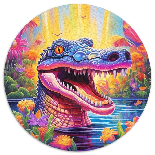 Puzzle für Erwachsene, 1000 Teile, Tier-Nilkrokodile, Karton-Puzzle, Spielzeug, Geschenk, pädagogisches, intellektuelles, entspannendes Familienspiel (67,5 x 67,5 cm) von WGLINGX