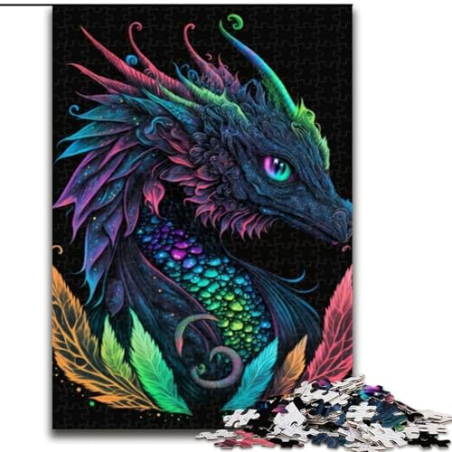 Puzzle für Erwachsene, 1000 Teile, Tiere, Drachen, Puzzle für Erwachsene, 1000 Teile, Lernspielzeug (Größe 26x38cm) von WGLINGX