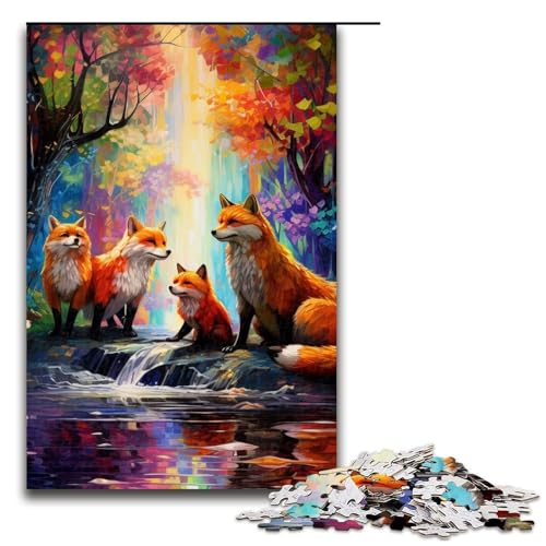 Puzzle für Erwachsene, 1000 Teile, Tierfüchse, Puzzle für Erwachsene, anspruchsvolles Spiel, 75 x 50 cm Puzzle für Erwachsene, 1000 Teile, Tierfüchse, Puzzle für Erwachsene, anspruchsvolles Spiel, 75 x 50 cm von WGLINGX