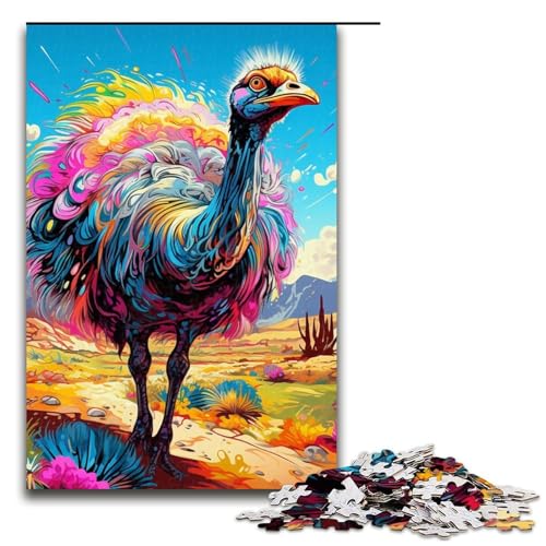Puzzle für Erwachsene, 1000 Teile, Tierkunst, Strauß, Spaß für die ganze Familie, Puzzles, Analyse und Logik, geeignet für Jugendliche ab 14 Jahren, 75 x 50 cm Puzzle für Erwachsene, 1000 Teile, Tierkunst, Strauß, Spaß für die ganze Familie, Puzzles, Analyse und Logik, geeignet für Jugendliche ab 14 Jahren, 75 x 50 cm von WGLINGX