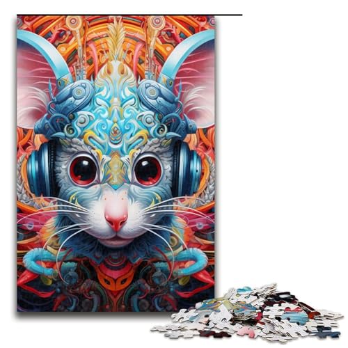 Puzzle für Erwachsene, 1000 Teile, Tiermaus-Puzzle für Erwachsene, anspruchsvolles Spiel, 75 x 50 cm von WGLINGX
