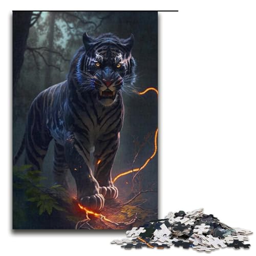 Puzzle für Erwachsene, 1000 Teile, Tiger, Lernspielzeug, Geschenk für die ganze Familie (Größe 38 x 26 cm) von WGLINGX