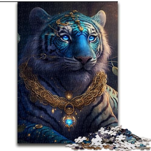 Puzzle für Erwachsene, 1000 Teile, Tiger, Unmögliches Puzzle für Erwachsene, Kinder ab 14 Jahren (Größe 50x75cm) von WGLINGX