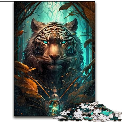 Puzzle für Erwachsene, 1000 Teile, Tiger, fiktives Puzzle für Erwachsene, 1000 Teile, ideal für die Dekoration zu Hause und im Büro, Geburtstag, Größe 26x38cm Puzzle für Erwachsene, 1000 Teile, Tiger, fiktives Puzzle für Erwachsene, 1000 Teile, ideal für die Dekoration zu Hause und im Büro, Geburtstag, Größe 26x38cm von WGLINGX