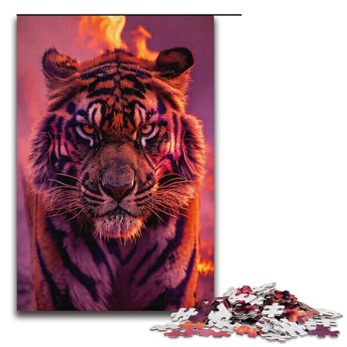 Puzzle für Erwachsene, 1000 Teile, Tiger-Familienspaß, lustige Puzzles für Jugendliche ab 14 Jahren, 38,1 x 26,9 cm Puzzle für Erwachsene, 1000 Teile, Tiger-Familienspaß, lustige Puzzles für Jugendliche ab 14 Jahren, 38,1 x 26,9 cm von WGLINGX