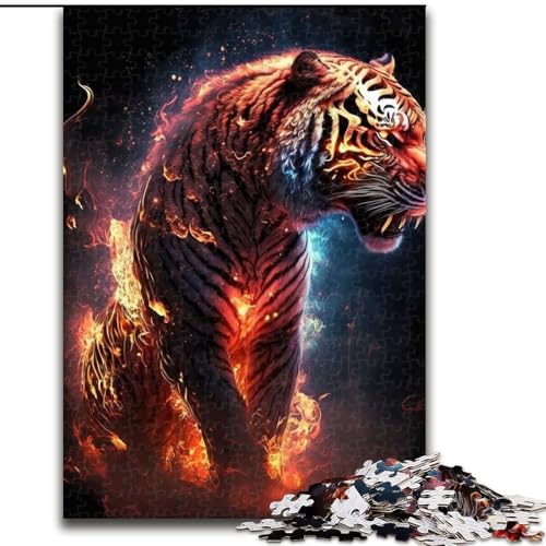 Puzzle für Erwachsene, 1000 Teile, Tiger Fire, Holzpuzzle, perfekt für Familienspaß an Geburtstagen, Weihnachten, Größe 26x38cm Puzzle für Erwachsene, 1000 Teile, Tiger Fire, Holzpuzzle, perfekt für Familienspaß an Geburtstagen, Weihnachten, Größe 26x38cm von WGLINGX