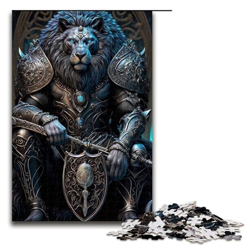 Puzzle für Erwachsene, 1000 Teile, Tiger-Krieger, anspruchsvolles Spielspielzeug, tolles Geschenk für Spiele (Größe 50 x 75 cm) von WGLINGX