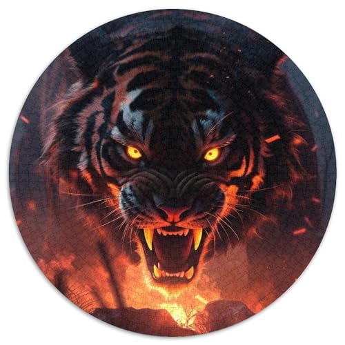 Puzzle für Erwachsene, 1000 Teile, Tiger-Papierpuzzle, anspruchsvolles DIY-Dekorationsspiel, interaktives Familienspielzeug (67,5 x 67,5 cm) von WGLINGX