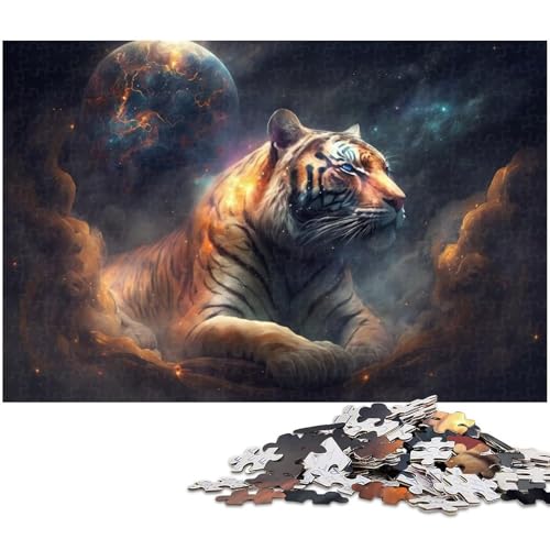 Puzzle für Erwachsene, 1000 Teile, Tiger-Puzzle, Holzpuzzle für Erwachsene, Familienspiele (Größe 50 x 75 cm) von WGLINGX