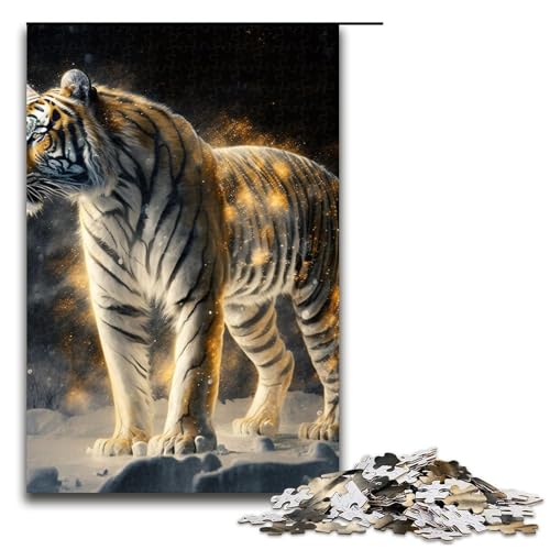 Puzzle für Erwachsene, 1000 Teile, Tiger-Puzzles für Holzpuzzle, Heimdekoration, 50 x 75 cm Puzzle für Erwachsene, 1000 Teile, Tiger-Puzzles für Holzpuzzle, Heimdekoration, 50 x 75 cm von WGLINGX
