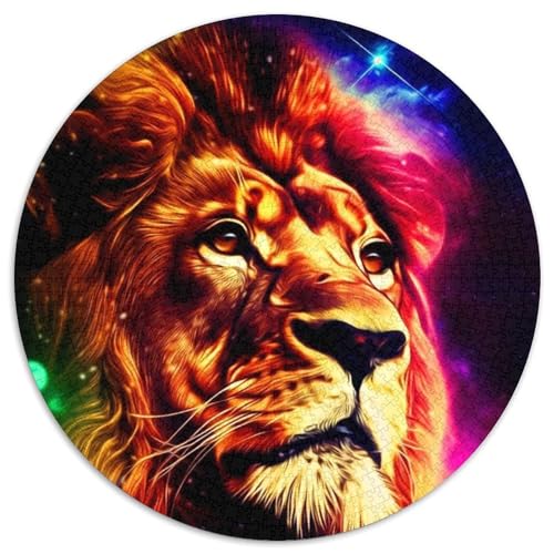 Puzzle für Erwachsene, 1000 Teile, Tiger-Rundpuzzle als 1000-teilige Geburtstagsgeschenkidee, anspruchsvolles Denkspiel (67,5x67,5cm) von WGLINGX