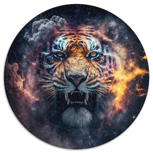 Puzzle für Erwachsene, 1000 Teile, Tiger-Rundpuzzle als 1000-teilige Geburtstagsgeschenkidee, anspruchsvolles Denkspiel (67,5x67,5cm) von WGLINGX