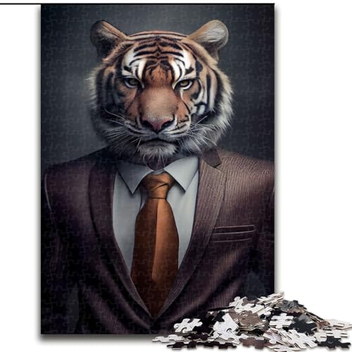 Puzzle für Erwachsene, 1000 Teile, Tigerkostüm, schwierige Puzzles für Erwachsene, Schwierigkeitsgrad: Anfänger, ideal als Geburtstags (Größe: 26x38cm) von WGLINGX