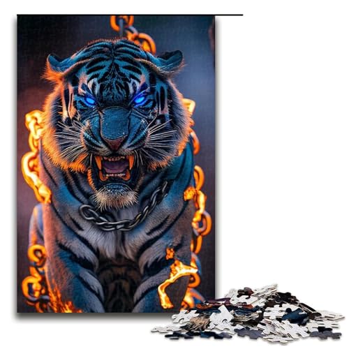 Puzzle für Erwachsene, 1000 Teile, Tigerspielzeug, Lernspiele, Stressabbau, Analyse und Logik, 50 x 75 cm Puzzle für Erwachsene, 1000 Teile, Tigerspielzeug, Lernspiele, Stressabbau, Analyse und Logik, 50 x 75 cm von WGLINGX