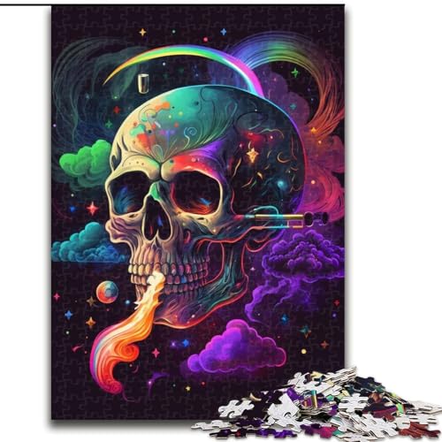 Puzzle für Erwachsene, 1000 Teile, Totenkopf, Unmögliches Puzzle für Erwachsene, Kinder ab 14 Jahren (Größe 26x38cm) von WGLINGX