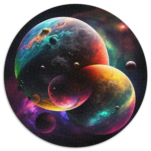 Puzzle für Erwachsene, 1000 Teile, Universum-Planeten-Puzzle für Erwachsene, anspruchsvolles Denkspiel, Familienaktivität, Heimdekoration, (67,5 x 67,5 cm) von WGLINGX