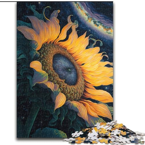 Puzzle für Erwachsene, 1000 Teile, Universum-Sonnenblumen-Puzzle für Erwachsene, anspruchsvolles Denkspiel für Teenager, perfekt als Heimdekoration oder Geschenk, Größe 26x38cm Puzzle für Erwachsene, 1000 Teile, Universum-Sonnenblumen-Puzzle für Erwachsene, anspruchsvolles Denkspiel für Teenager, perfekt als Heimdekoration oder Geschenk, Größe 26x38cm von WGLINGX