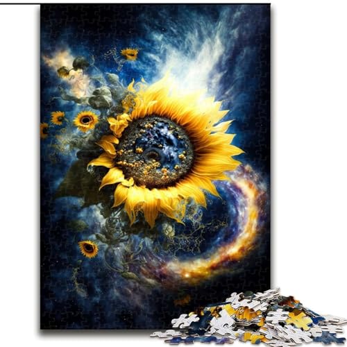Puzzle für Erwachsene, 1000 Teile, Universum-Sonnenblumen-Puzzle für Erwachsene, anspruchsvolles Denkspiel für Teenager, perfekt als Heimdekoration oder Geschenk, Größe 50x75cm von WGLINGX