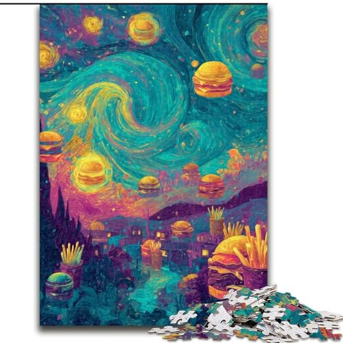 Puzzle für Erwachsene, 1000 Teile, Van Gogh Art, 1000 Teile, Puzzle für Erwachsene, Lernspiel, Herausforderungsspielzeug (Größe 50x75cm) von WGLINGX
