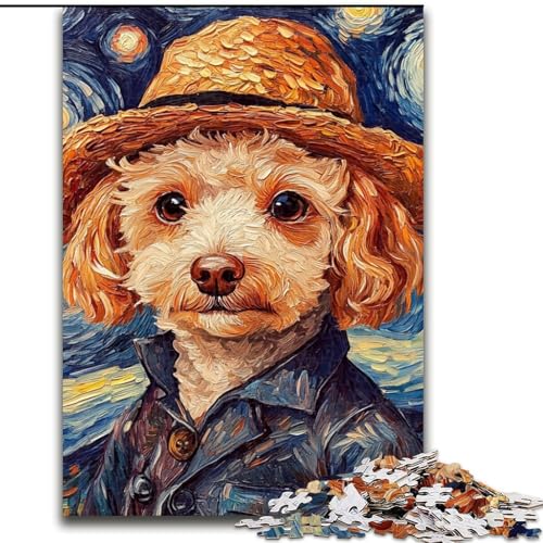 Puzzle für Erwachsene, 1000 Teile, Van Gogh-Hund, Puzzle für Erwachsene, 1000 Teile, Lernspielzeug (Größe 26x38cm) von WGLINGX