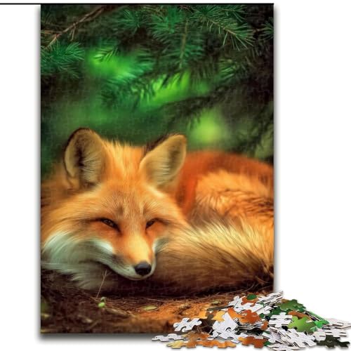 Puzzle für Erwachsene, 1000 Teile, Waldfuchs, 1000 Teile, Puzzle für Erwachsene, Lernspiel, Herausforderungsspielzeug (Größe 50x75cm) von WGLINGX