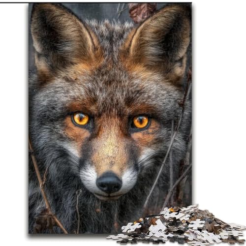 Puzzle für Erwachsene, 1000 Teile, Waldfuchs-Puzzle aus Pappe, Denkspiel für Teenager, Spieleabend mit der Familie (Größe 26x38cm) von WGLINGX