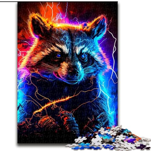 Puzzle für Erwachsene, 1000 Teile, Waschbär, 1000-teiliges Puzzle für Erwachsene, anspruchsvolles DIY-Denkspiel für Teenager (Größe 26x38cm) von WGLINGX