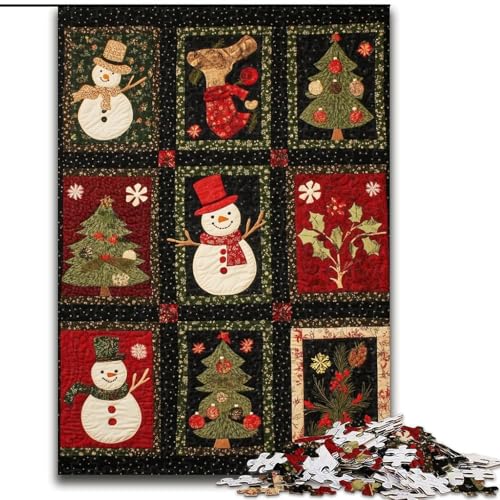 Puzzle für Erwachsene, 1000 Teile, Weihnachtscollage, 1000 Teile, Puzzle für Erwachsene, Lernspiel, Herausforderungsspielzeug (Größe 26x38cm) von WGLINGX