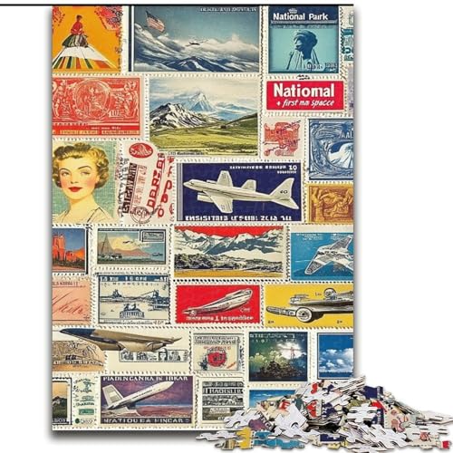 Puzzle für Erwachsene, 1000 Teile, Weltcollage, 1000 Teile, Puzzle für Erwachsene, Lernspiel, Herausforderungsspielzeug (Größe 50x75cm) von WGLINGX