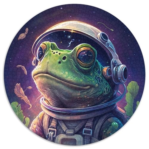 Puzzle für Erwachsene, 1000 Teile, Weltraum-Astronautenfrosch, Kartonpuzzle für Jugendliche ab 14 Jahren, Heimdekoration, 1000 Teile (67,5x67,5cm) von WGLINGX